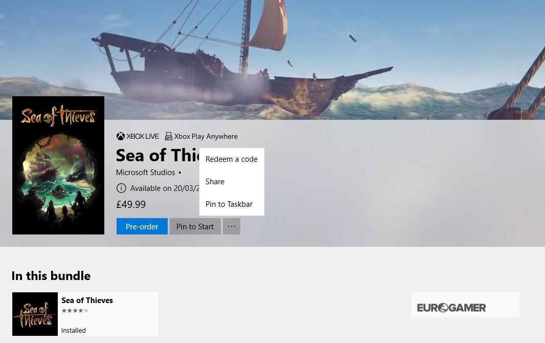 Sea Of Thieves Xbox One Windows 10 Download Code Sea of Thieves installation - unlock times, how to download Sea of